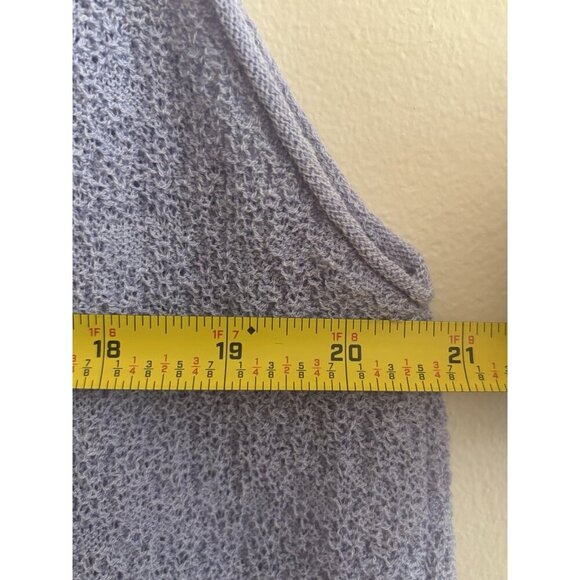 Eileen Fisher Wool Knit Scoop Neck Sleeveless Cami Top Blue Size Large - Picture 7 of 8